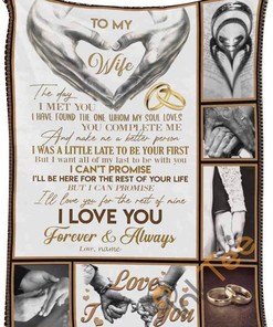To My Wife Gift For Birthday Holiday Christmas Valentine's Day Mother's Day Father's Day Sherpa Fleece Blanket