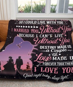 To My Wife Good Night Baby Sleep Tight Blanket For Wife From Husband Birthday