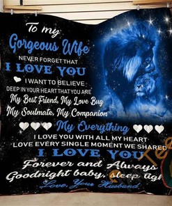 To My Wife I Love You 2 Quilt Blanket Bedding Set