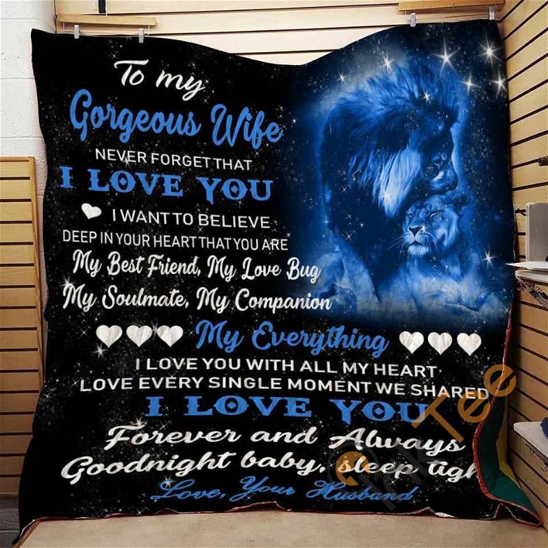 To My Wife I Love You 2 Quilt Blanket Bedding Set