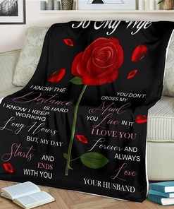 To My Wife I Love Youever And Always Husband Sherpa Fleece Blanket Gifts for Family, for Couple