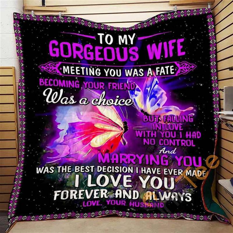 To My Wife Meeting You 1 Quilt Blanket Bedding Set