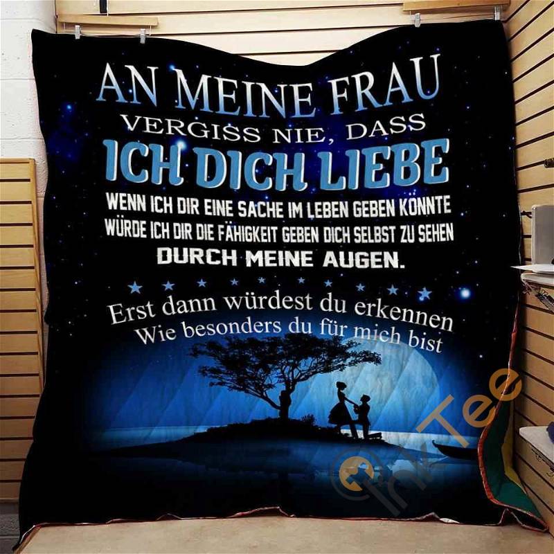 To My Wife Never Forget That German Vs Quilt Blanket Bedding Set