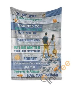 To My Wife Oceanic Style Sherpa Fleece Blanket Gifts for Family, for Couple