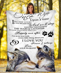 To My Wife Wolf Fleece Blanket Quilt Blanket Bedding Set Anniversary Valentine For Wife Christmas