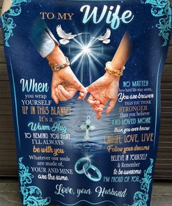 To My Wife You Are Braver Than You Thinks Fleece Blanket Quilt Blanket Bedding Set Christmas Birthday New Year Anniversary Valentine