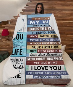 To My Wife You Are My Love Fleece Blanket Quilt Blanket Bedding Set Gift For Wife