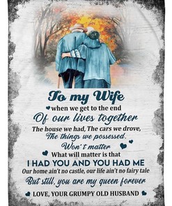 To My Wife You Are My Queen Forever Blanket For Wife From Husband Birthday