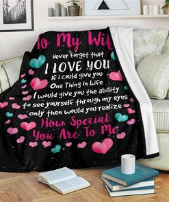 To My Wife You Are Special To Me Sherpa Fleece Blanket Gifts for Family, for Couple
