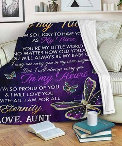 To Niece I'm So Lucky To Have You As My Niece Blanket Special Aniversary For Niece82