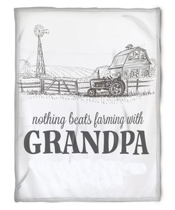 To-My-Grandpa-Nothing-Beats-Farming-With-Grandpa-Fleece-Blanket-For-Grandparents-From-Granddaughter-For-Grandson-Bedding
