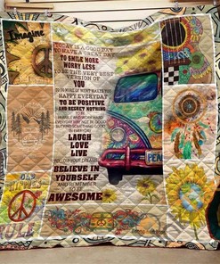 Today Is A Good Day Hippie Quilt Blanket Bedding Set