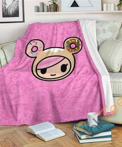 Tokidoki Donutella Premiums Sherpa Fleece Blanket Gifts for Family, for Couple