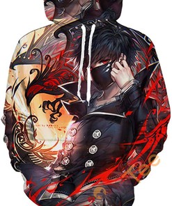 Tokyo Ghoul Print Pullover With Front Pocket All Over Print Hoodie 3D 2