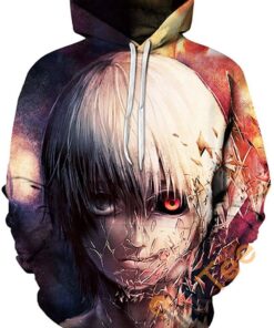 Tokyo Ghoul Print Pullover With Front Pocket All Over Print Hoodie 3D 6