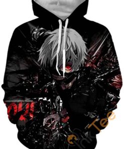 Tokyo Ghoul Print Pullover With Front Pocket All Over Print Hoodie 3D 8