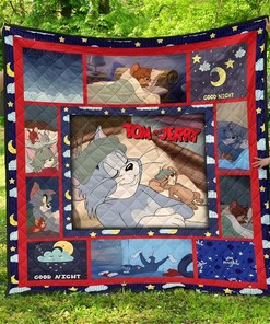 Tom And Jerry Funny Cartoon Fan Gift Quilt
