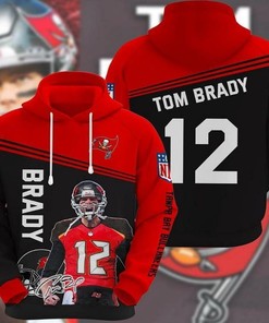 Tom Brady 12 Tampa Bay Buccaneers Lightweight 3D Prints Hoodie