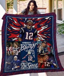 Tom Brady 12 The Goat Quilt Blanket Bedding Set