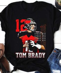 Tom Brady Number 12 - Tampa Bay Buccaneers Football T-Shirt