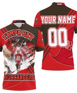 Tom Brady Tampa Bay Buccaneers Superbowl Champions Personalized 3D All Over Print Polo Shirt