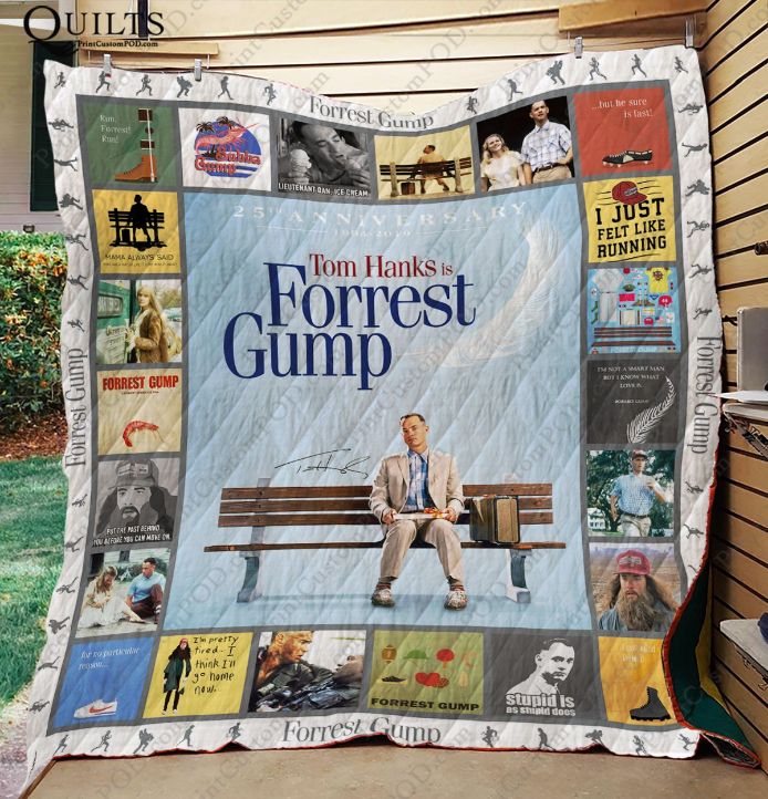 Tom Hanks Is Forrest Gump Quilt Blanket Bedding Set