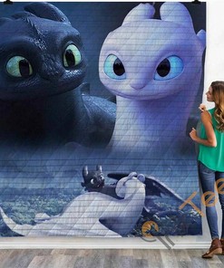 Toothless And Light Fury 2 Quilt Blanket Bedding Set