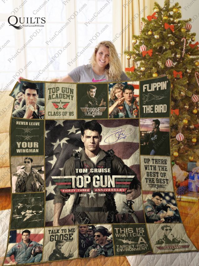 Top Gun Christmas Young Tom Cruise Quilt Blanket Bedding Set