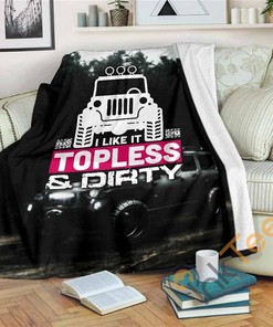 Topless And Dirty Sherpa Fleece Blanket Gifts for Family, for Couple