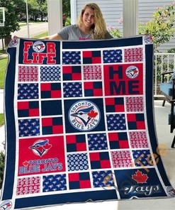 Toronto Blue Jays Fan Quilt Blanket Bedding Set