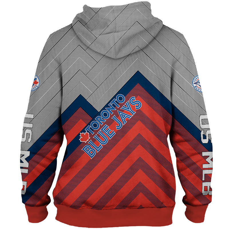 Toronto Blue Jays Hoodie 3D Baseball Zip Hoodie for Fans - Image 2