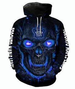 Toronto Maple Leafs Halloween Hoodie 3D Skulls Pullover Nhl