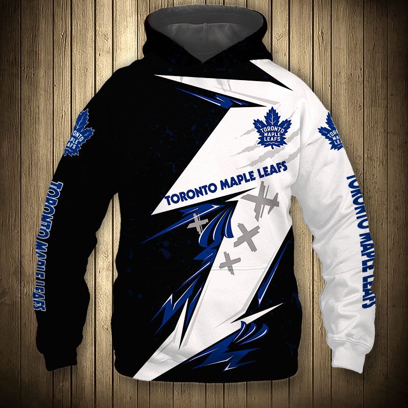 Toronto Maple Leafs Hoodie 3D Thunder Design Pullover Nhl