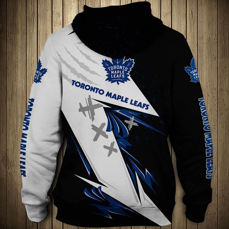 Toronto Maple Leafs Hoodie 3D Thunder Design Pullover Nhl - Image 2