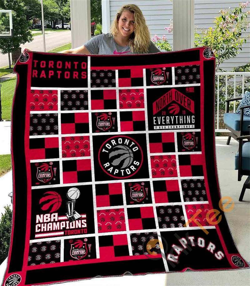 Toronto Raptors Basketball Quilt Blanket Bedding Set