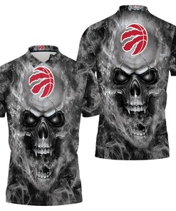 Toronto Raptors Nba Fans Skull 3D All Over Print Polo Shirt