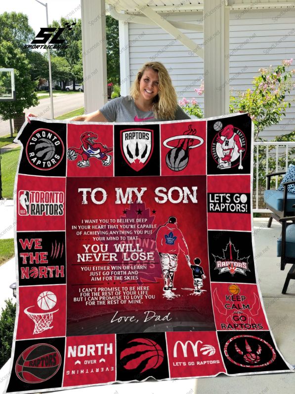Toronto Raptors To My Son Quilt Blanket Bedding Set