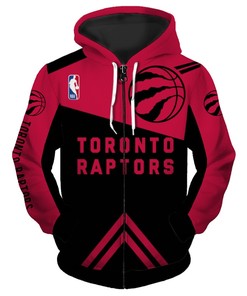 Toronto Raptors Zip Hoodie 3D Zip Hoodie for Fans