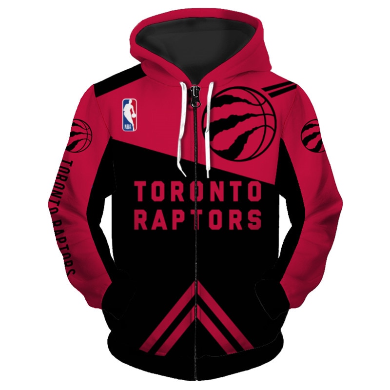 Toronto Raptors Zip Hoodie 3D Zip Hoodie for Fans