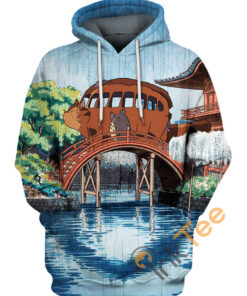 Totoro And The Catbus Hoodie 3D
