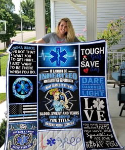 Tough Girls Save Lives Emt Quilt Blanket Bedding Set