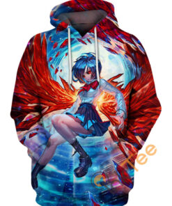 Touka Kirishima Tokyo Ghoul Hoodie 3D