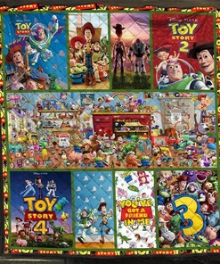 Toy Story Inspired Quilt Blanket Bedding Set with 2 Pillowcases