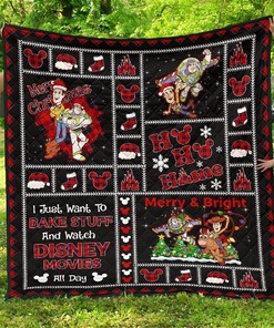 Toy Story Woody And Buzz Lightyear Christmas Theme Quilt