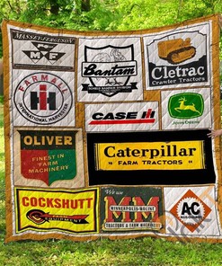 Tractors Quilt Blanket Bedding Set