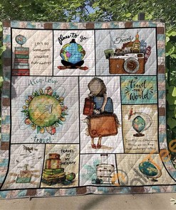 Travel Is My Therapy Quilt Blanket Bedding Set