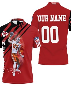 Travis Kelce Kansas City Chiefs Touchdown Personalized 3D All Over Print Polo Shirt