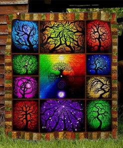 Tree Of Life Shadow Quilt Blanket Bedding Set for Home Décor