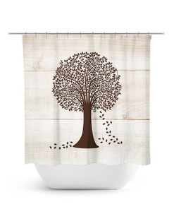 Tree Shower Curtain, Country Bathroom Decor, Rustic Shower Curtain, Farmhouse Bathroom Decor, Brown Bath Curtain, Brown Bathroom