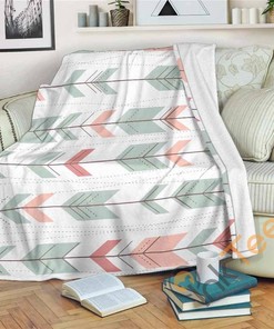 Tribal Arrows Aztec Sherpa Fleece Blanket Gifts for Family, for Couple